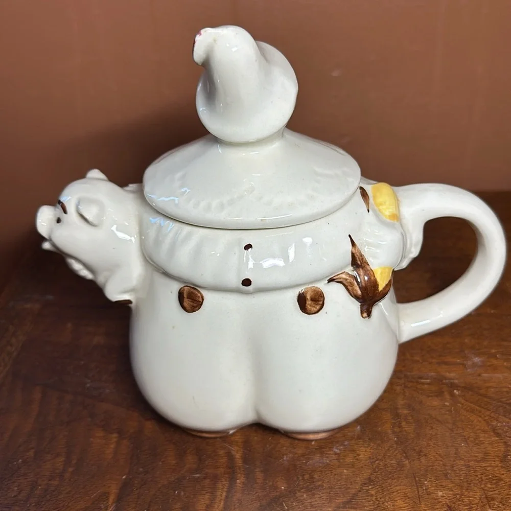 Vintage Shawnee Pottery Teapot Tom The Piper's Son Tea Pot Pitcher